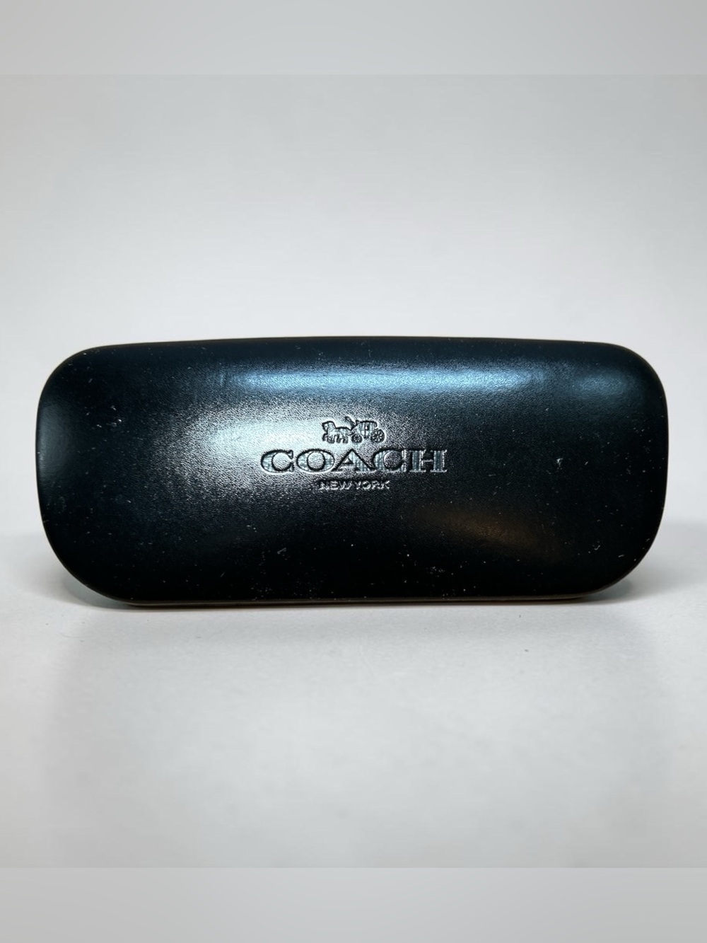Coach Black Hard Sunglasses Case with Embossed Logo